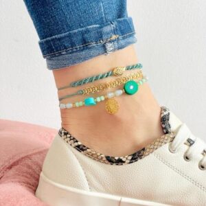 tobillera doble plana y mariposa atoi12