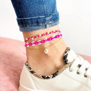 tobillera doble plana y mariposa atoi12