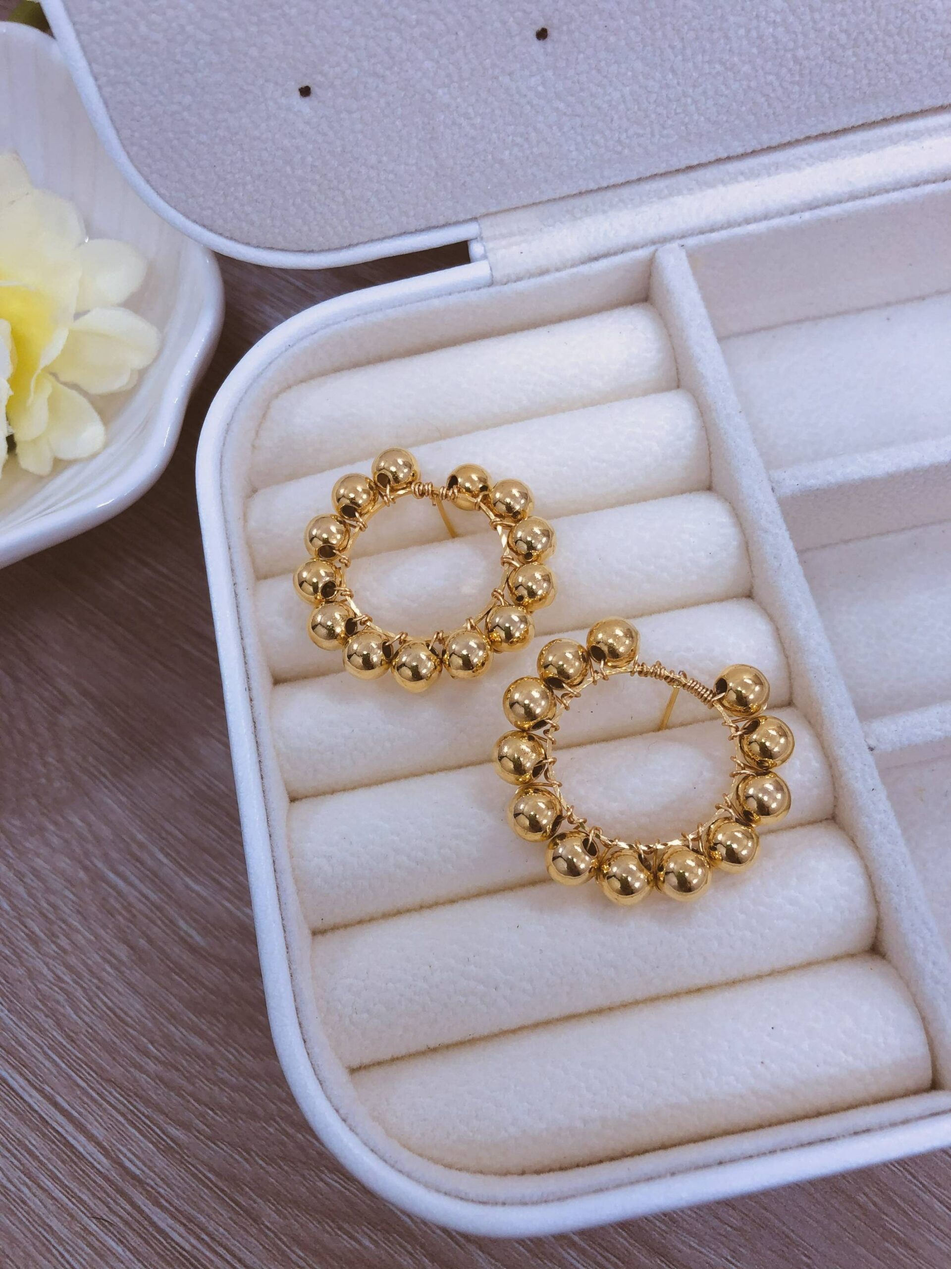 Topo Circulo Tejido en Balines Mediano