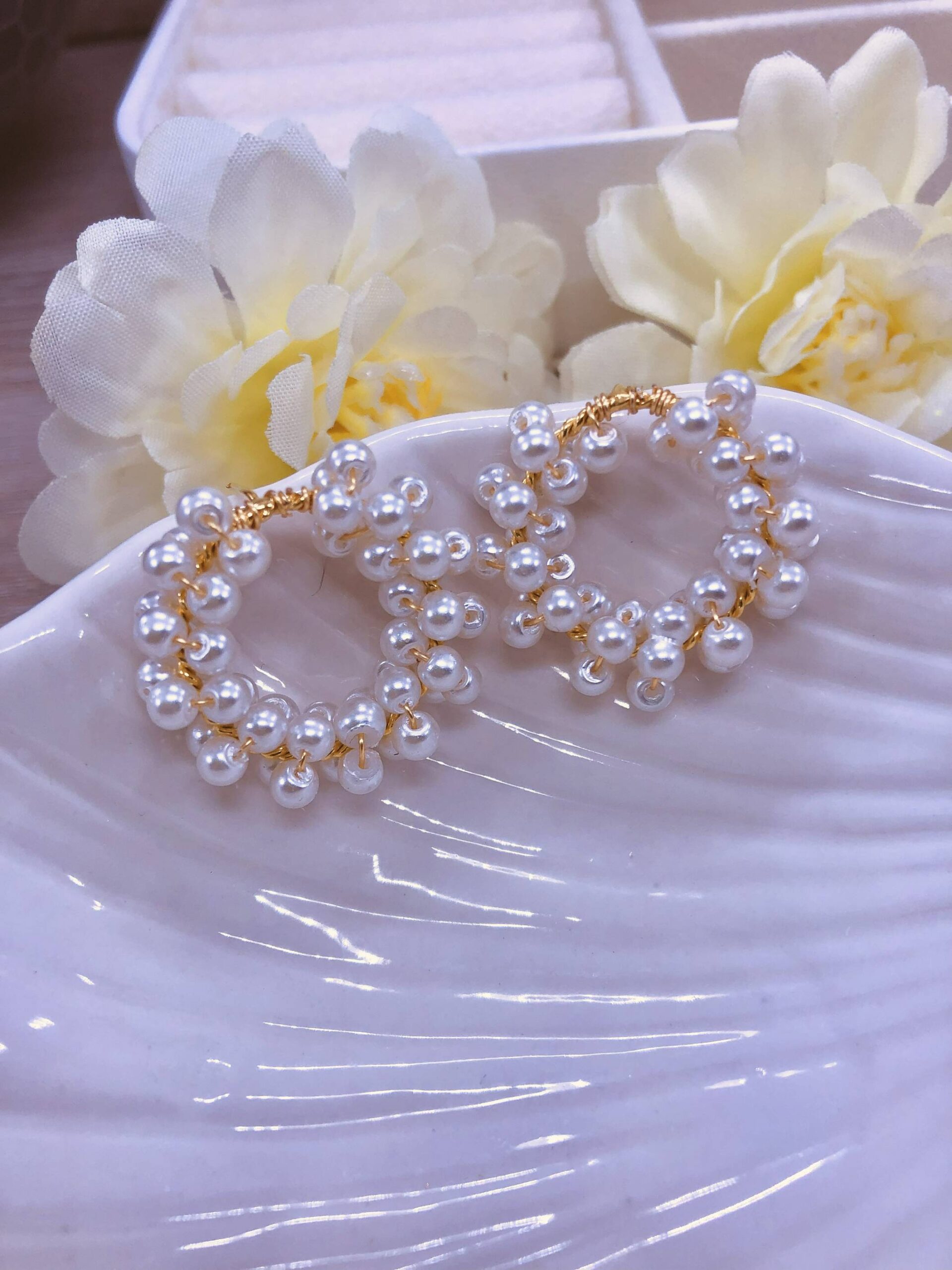 Topo Circulo Tejido en Perlas