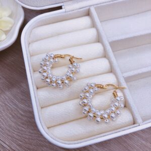 Candonga circulo Pequeño tejido en perlas