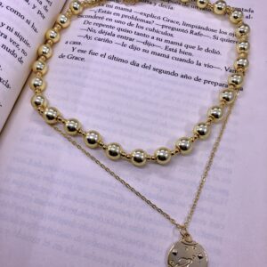 Collar Doble Dorado “Planetas”