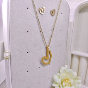 Set Corazón : collar con topos