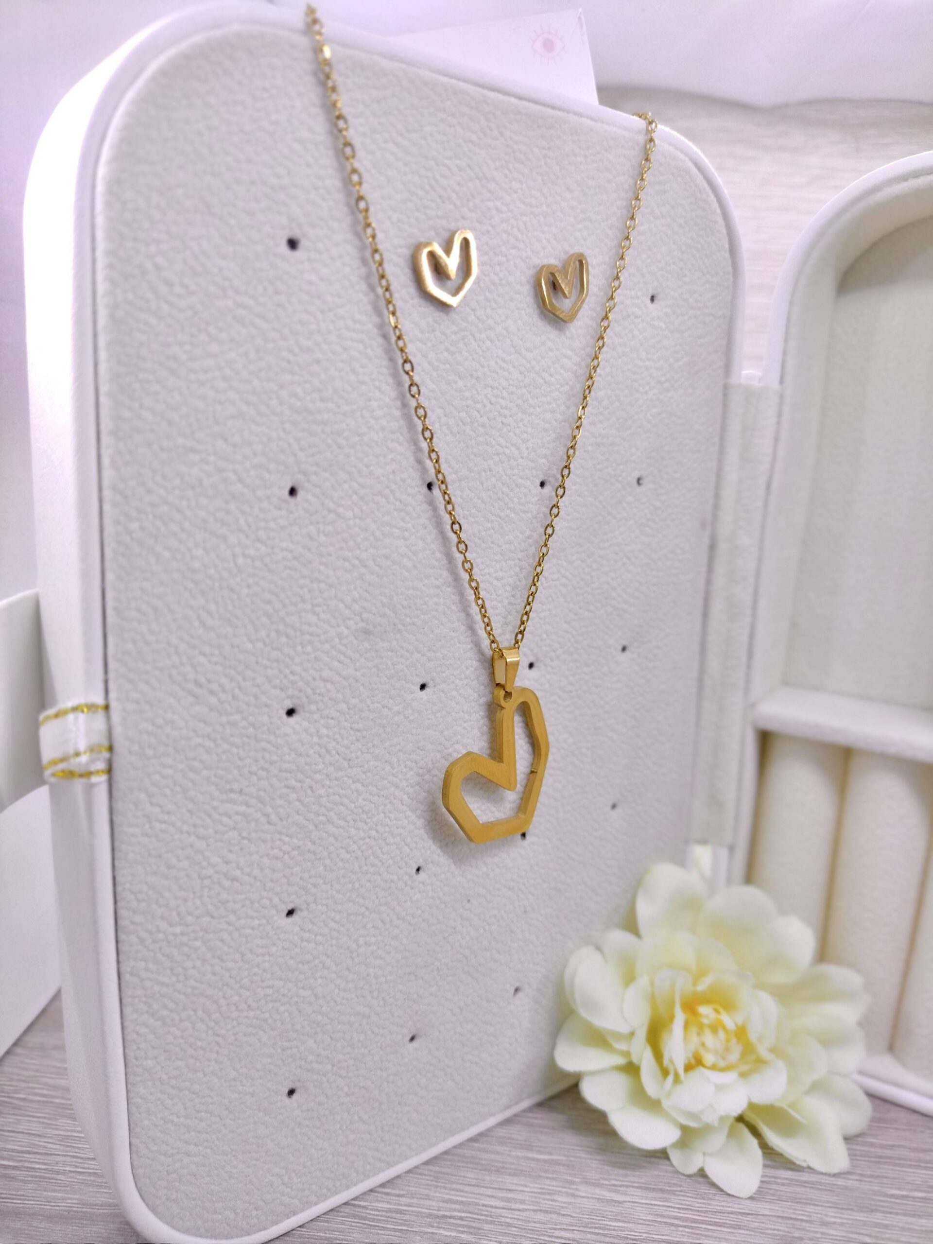 Set Corazón : collar con topos