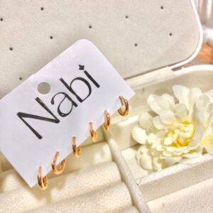 Mini Set x 3 pares dorado